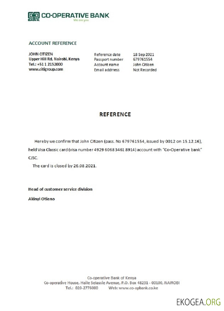 Kenya , Co , operative , closure référence